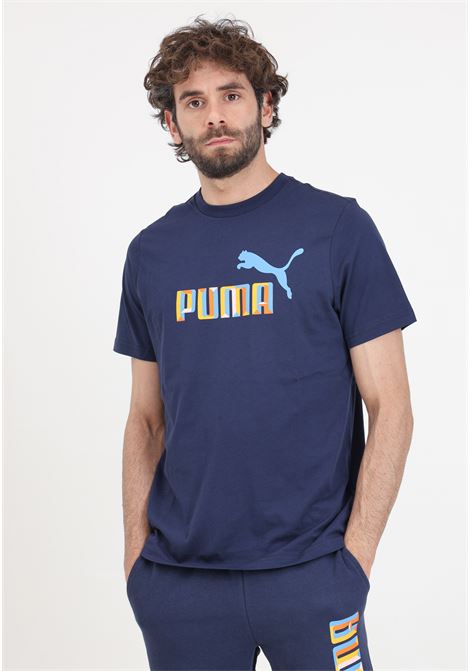 Blank basic men's blue sports t-shirt PUMA | 68436302