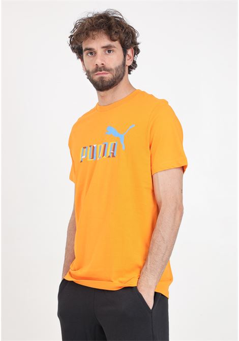 Blank basic men's orange sports t-shirt PUMA | 68436303