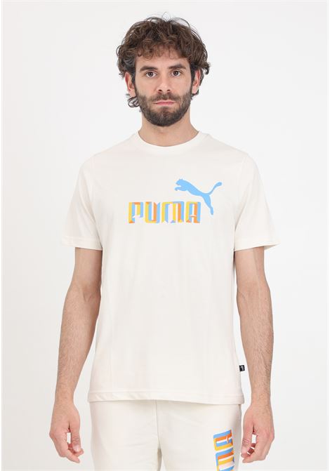T-shirt sportiva beige da uomo Blank base PUMA | 68436304