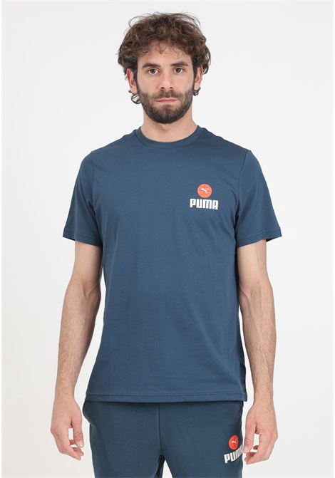 Blank basic blue men's t-shirt PUMA | 68436401