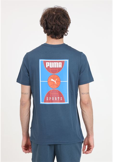 T-shirt da uomo blu Blank base PUMA | 68436401