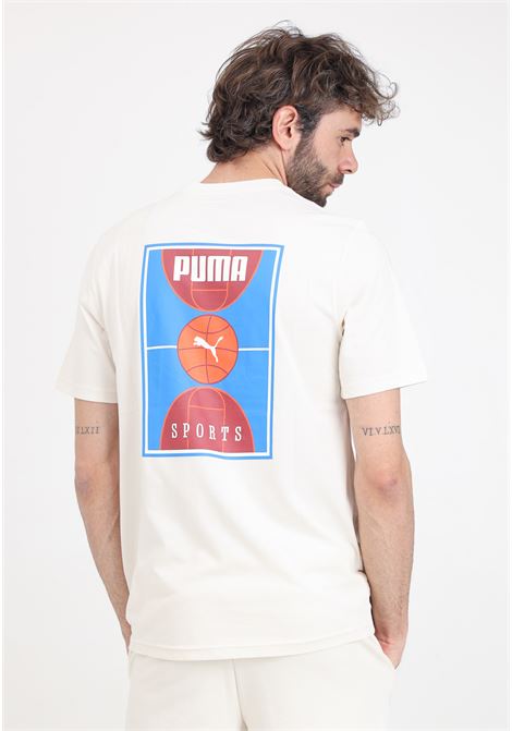 T-shirt da uomo beige Blank base PUMA | 68436404