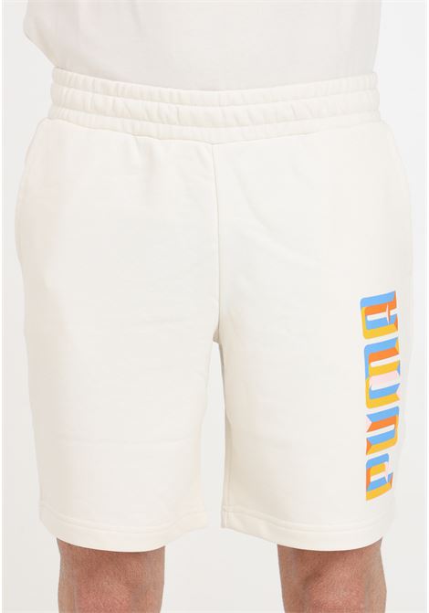 Blank basic beige men's shorts PUMA | 68436803