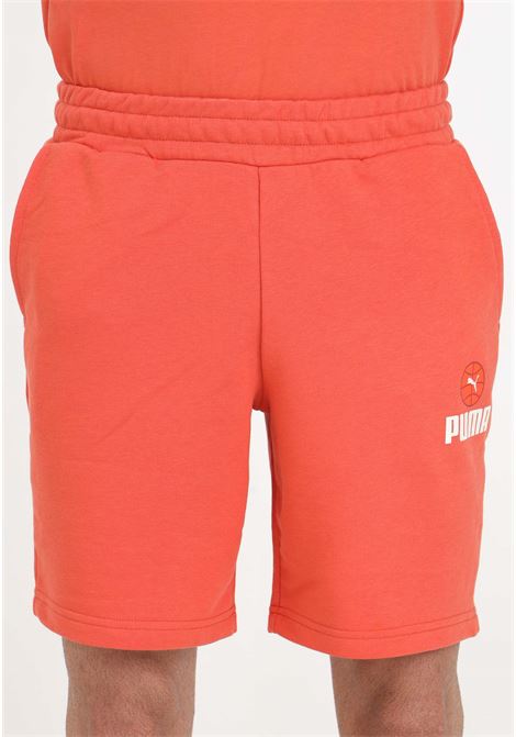 Blank basic orange men's shorts PUMA | 68436902