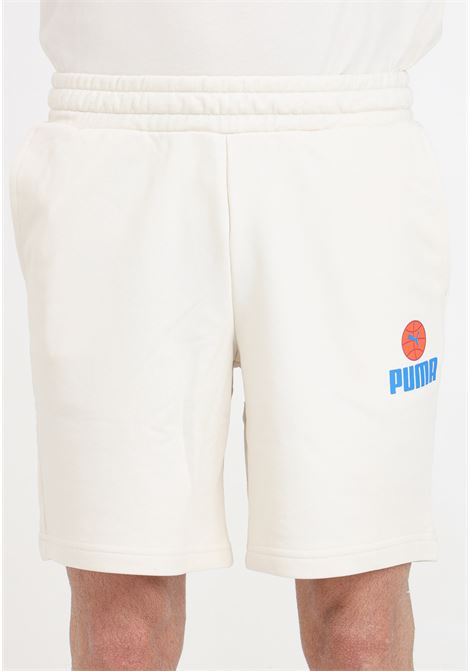 Blank basic beige men's shorts PUMA | 68436903