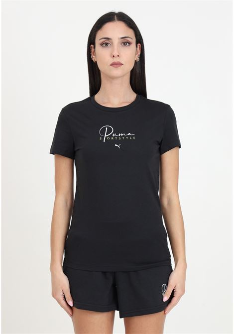 Blank basic black women's t-shirt PUMA | 68479801