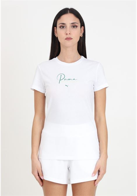 T-shirt da donna bianca Blank base PUMA | T-shirt | 68479802