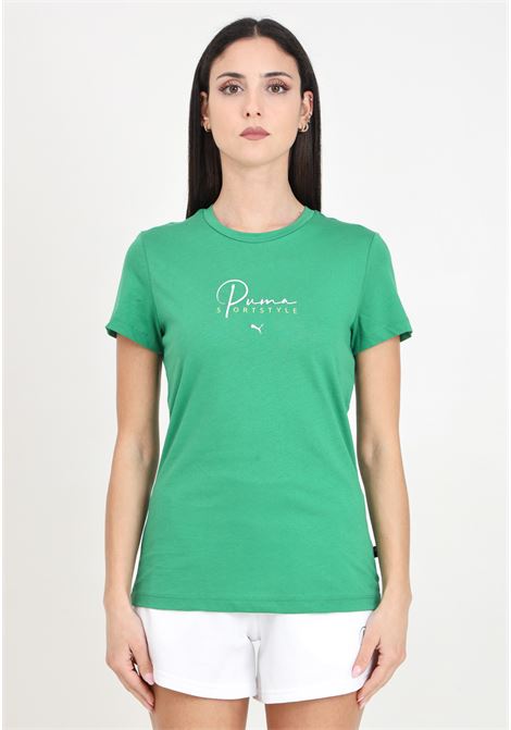 T-shirt da donna verde Blank base PUMA | 68479803