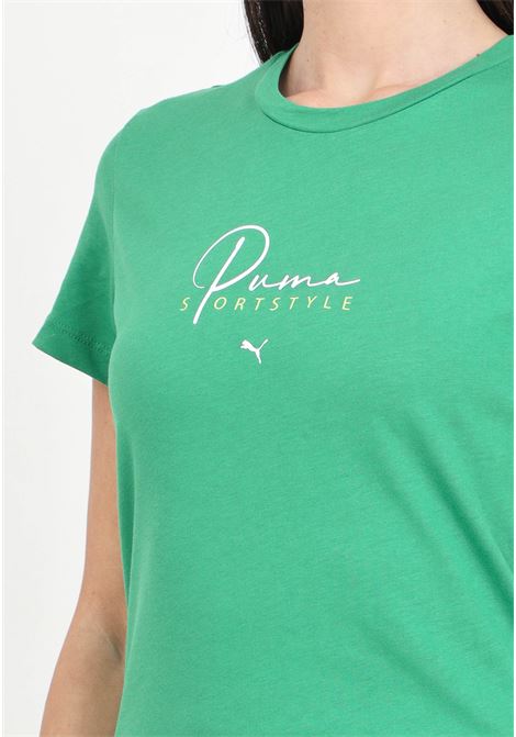 T-shirt da donna verde Blank base PUMA | 68479803