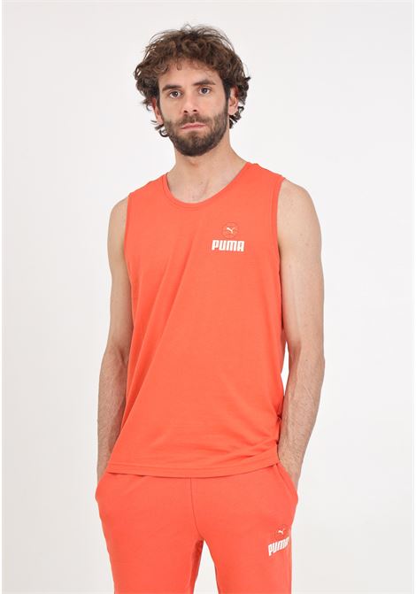 T-shirt smanicata da uomo arancione Blank base PUMA | 68480602