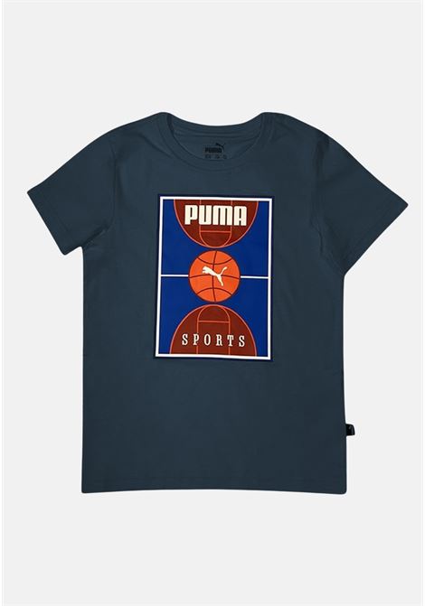 Blank basic blue baby girl t-shirt PUMA | 68480801