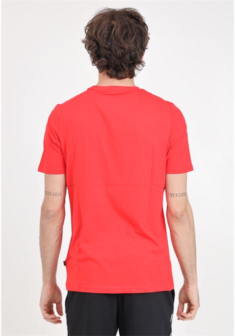 T-shirt sportiva rossa da uomo Essentials+ Tape PUMA | 84738211