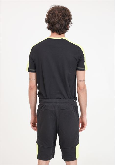 Shorts da uomo neri e verde lime Essentials+ block PUMA | Shorts | 84742938