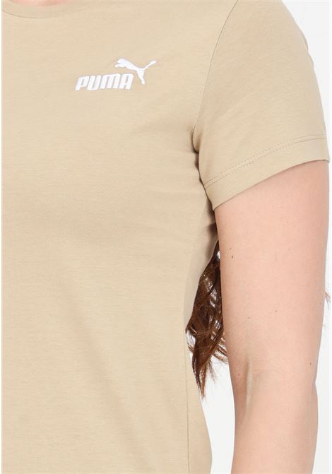 T-shirt da donna beige Ess+ Embroidery PUMA | 84833184
