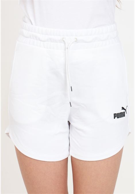 Ess High waist white women's shorts PUMA | 84833902