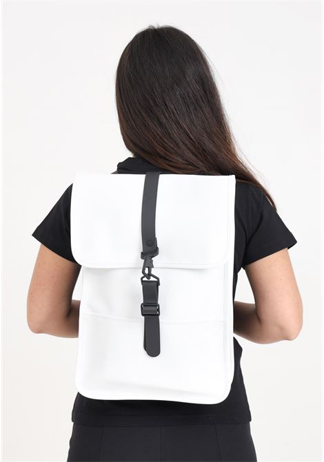 Backpack for men and women, white backpack mini RAINS | RA13020POW