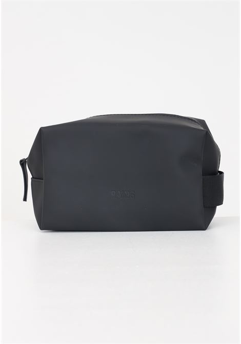 Black clutch bag for men and women wash bag small w3 RAINS | RA15580BLA