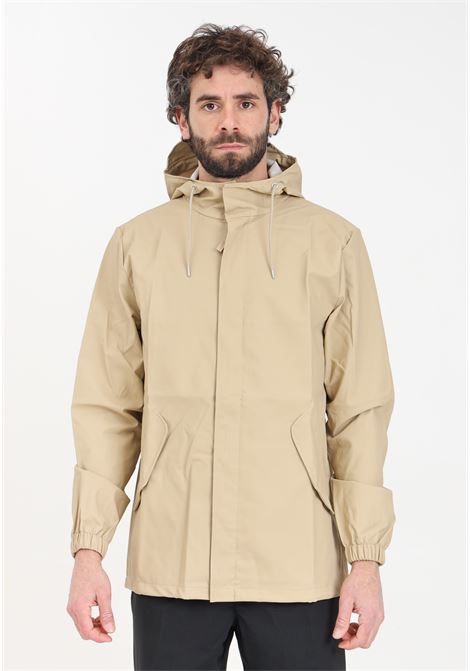 Beige waterproof jacket for men RAINS | RA18010SAN