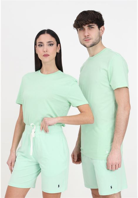 Green men's and women's t-shirt with logo RALPH LAUREN | T-shirt | 714830304027PASTEL