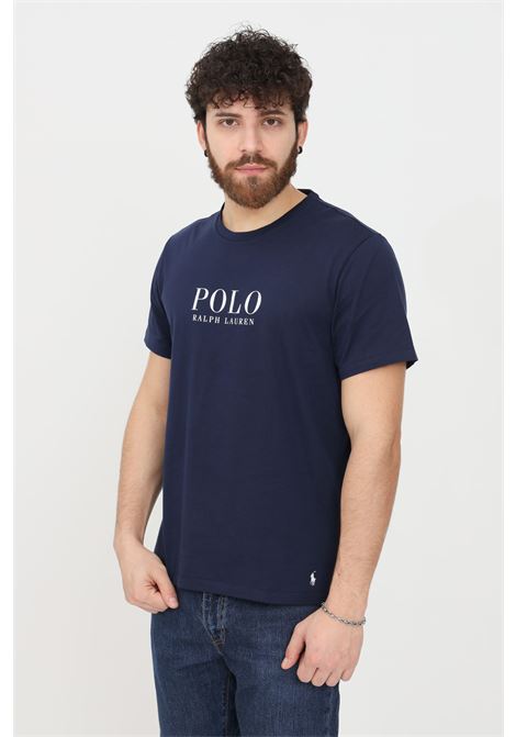 Casual blue men's t-shirt with logo print RALPH LAUREN | T-shirt | 714899613-003.