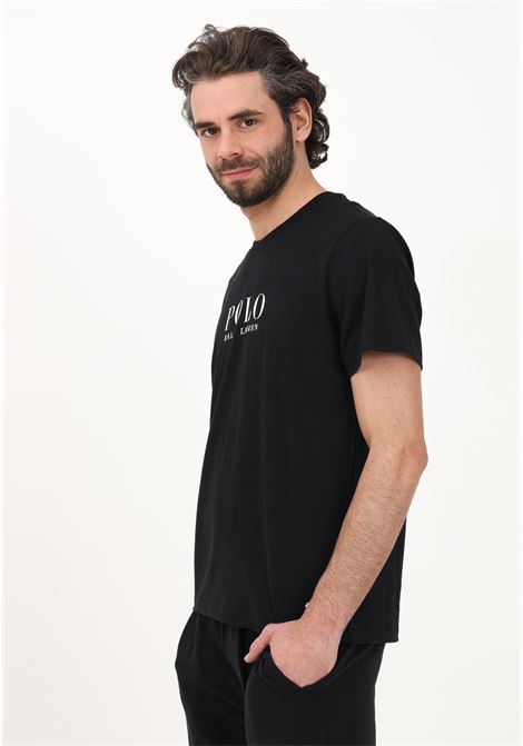 T-shirt casual nera da uomo con stampa logo RALPH LAUREN | 714899613-004.