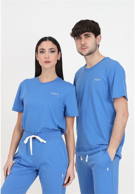 T-shirt uomo donna blu con logo RALPH LAUREN | T-shirt | 714931650002NEW ENGLAND BLUE