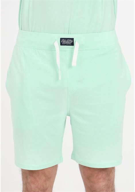 Green men's and women's shorts with logo RALPH LAUREN | Shorts | 714931652003PASTEL MINT