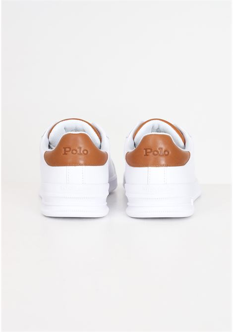 Sneakers da uomo bianche high top lace RALPH LAUREN | 809877598001WHITE/TAN