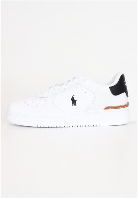 White men's sneakers with logo detail on the side RALPH LAUREN | Sneakers | 809891791003WHITE/BLACK PP