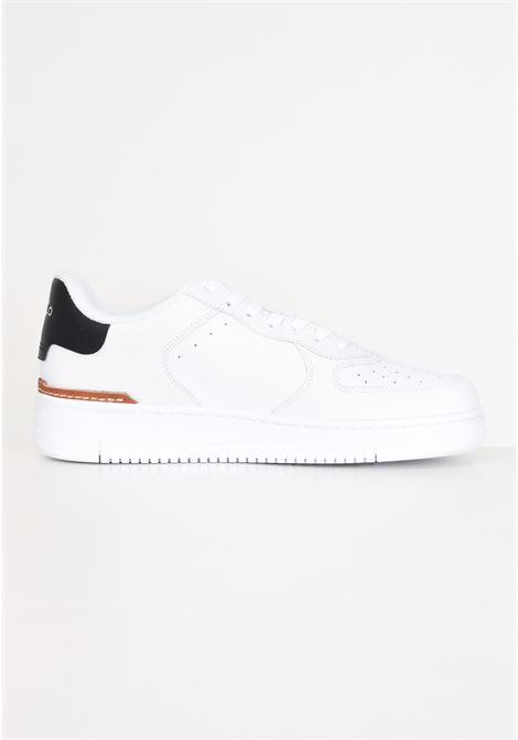 Sneakers da uomo bianche con dettaglio logo sul lato RALPH LAUREN | Sneakers | 809891791003WHITE/BLACK PP