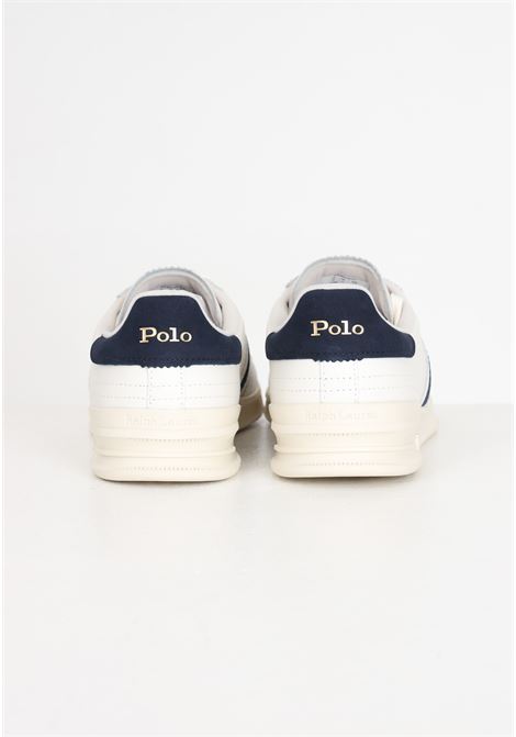 Black and white men's sneakers with embossed logo on the sole RALPH LAUREN | 809931579001BIANCO/NAVY