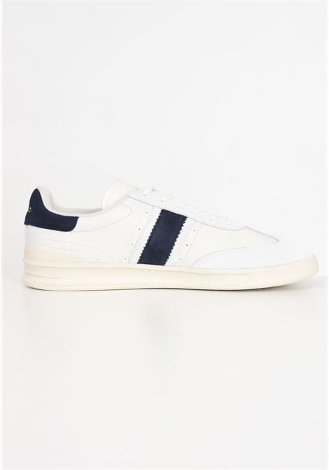 Black and white men's sneakers with embossed logo on the sole RALPH LAUREN | Sneakers | 809931579001BIANCO/NAVY