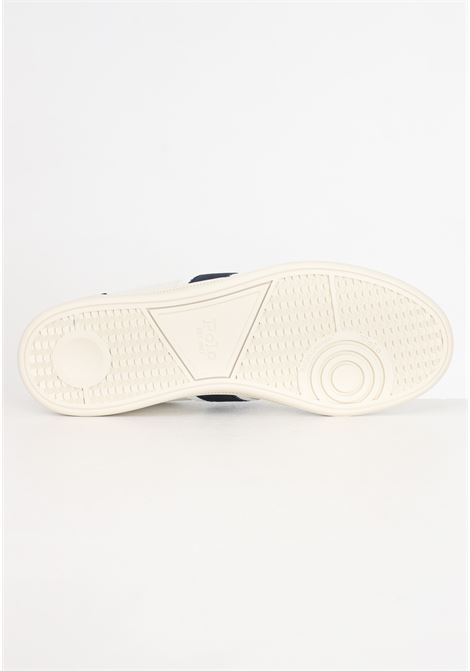 Sneakers uomo bianche e nere logo in rilievo sulla suola RALPH LAUREN | Sneakers | 809931579001BIANCO/NAVY