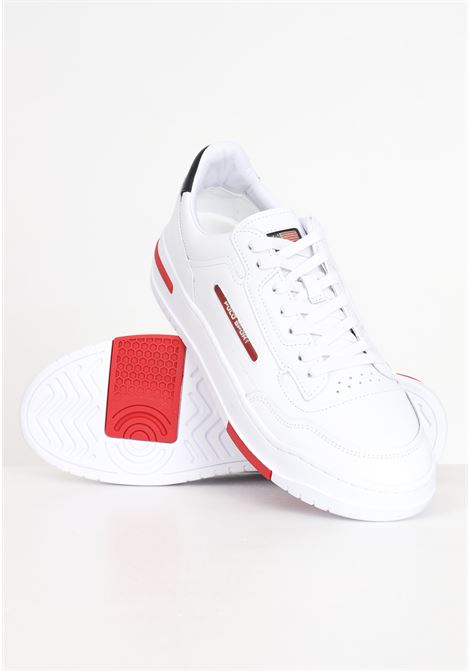 White low top lace sneakers for men RALPH LAUREN | Sneakers | 809931902001WHITE