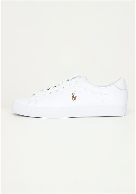 Sneakers da uomo bianche Longwood in pelle RALPH LAUREN | 816785025004WHITE/WHITE