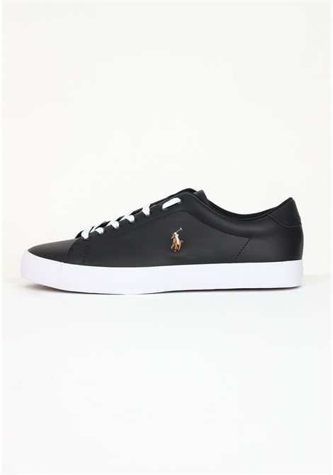 Black casaul sneakers for men with pony logo RALPH LAUREN | 816884372001BLACK/MULTI