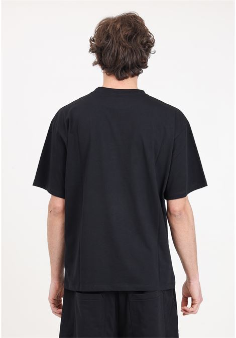 T-shirt da uomo nera con patch logo in bianco READY 2 DIE | T-shirt | R2D0203