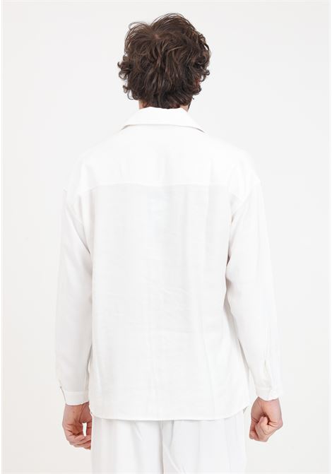 Camicia da uomo bianca con due tasconi READY 2 DIE | Camicie | R2D1701