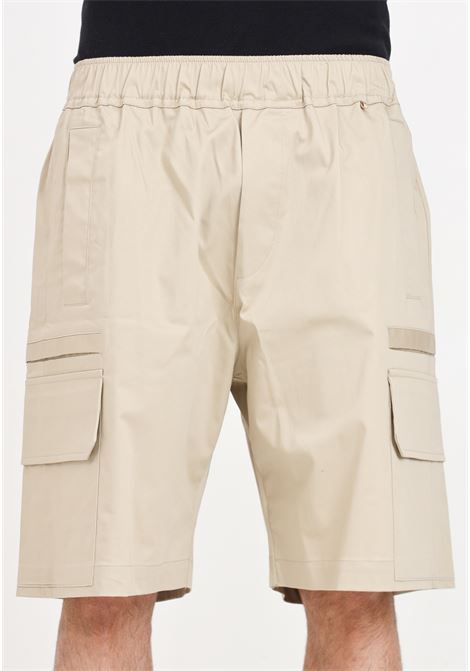 Shorts da uomo beige modello cargo READY 2 DIE | R2D2404