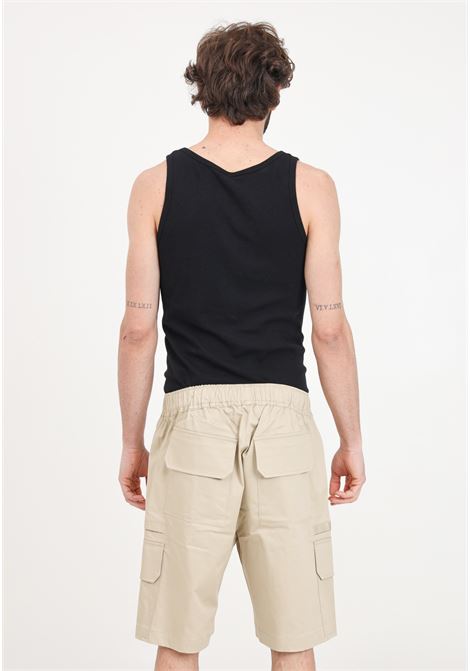 Shorts da uomo beige modello cargo READY 2 DIE | Shorts | R2D2404