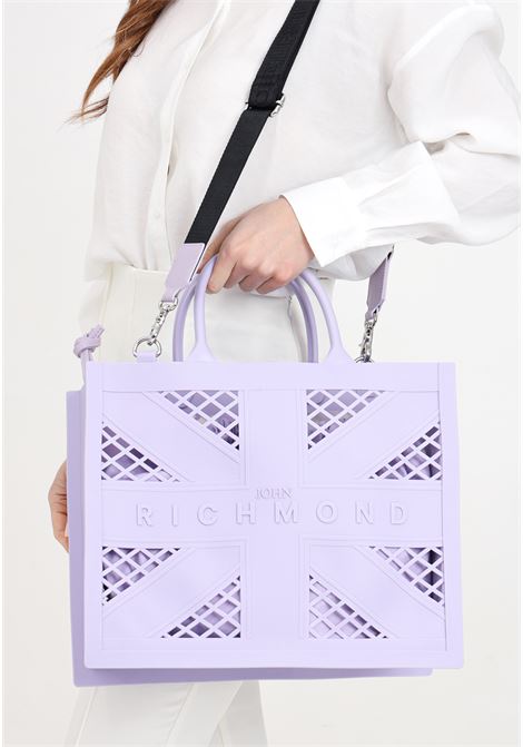 Glicine women's shopper bag with logoed fabric shoulder strap RICHMOND | Bags | RWP24031BOTAGLICINE