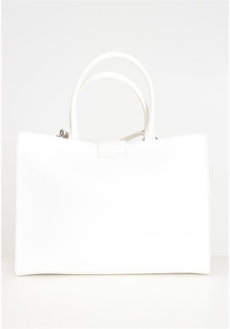 White women's bag with silver metal logo plate RICHMOND | Bags | RWP24059BOTAWHITE-NICK