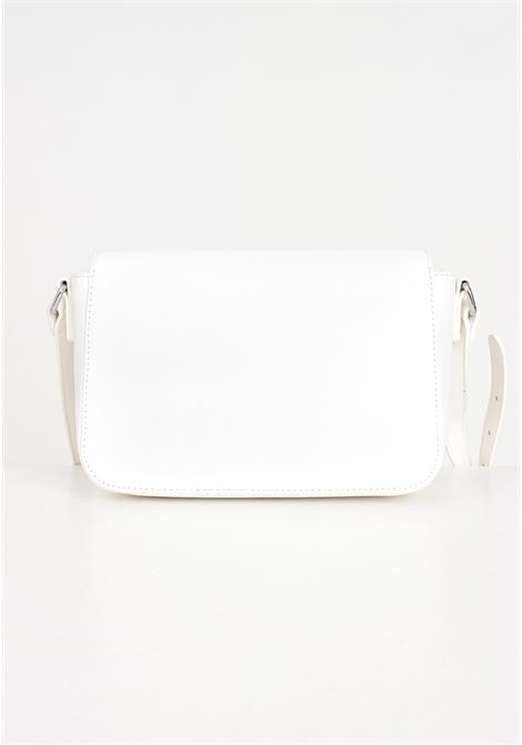 White women's bag with silver metal logo plate RICHMOND | RWP24061BOTAWHITE-SILV