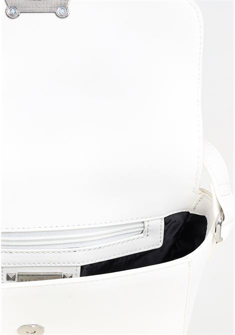 White women's bag with silver metal logo plate RICHMOND | RWP24061BOTAWHITE-SILV
