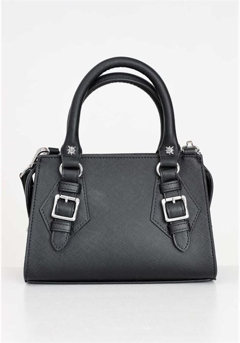 Black women's bag with silver metal logo lettering RICHMOND | Bags | RWP24141BOFWBLACK