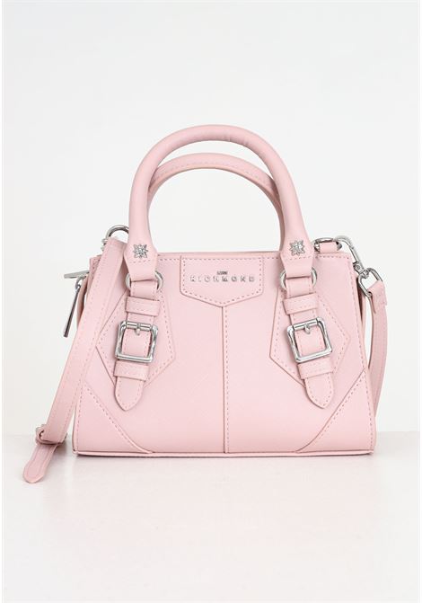 Pink women's bag with silver metal logo lettering RICHMOND | RWP24141BOFWPINK LIGHT