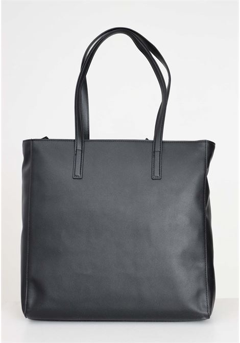 Black women's bag with silver metal logo lettering RICHMOND | Bags | RWP24322BOFWBLACK