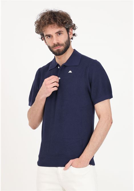 Blue men's polo shirt with logo patch on the chest RObe di kappa | Polo | 63117JW193