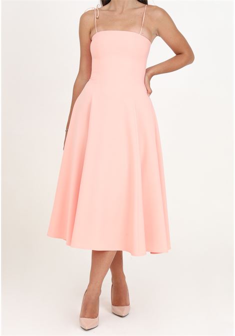 Women's pink midi dress with full skirt SANTAS | Dresses | SPV24002ROSA