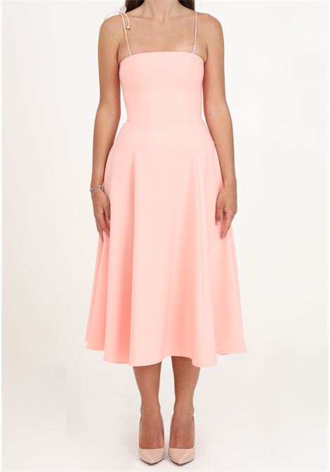 Women's pink midi dress with full skirt SANTAS | Dresses | SPV24002ROSA